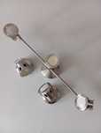 Srebrna lampa sufitowa trzypunktowa + 2 kinkiety