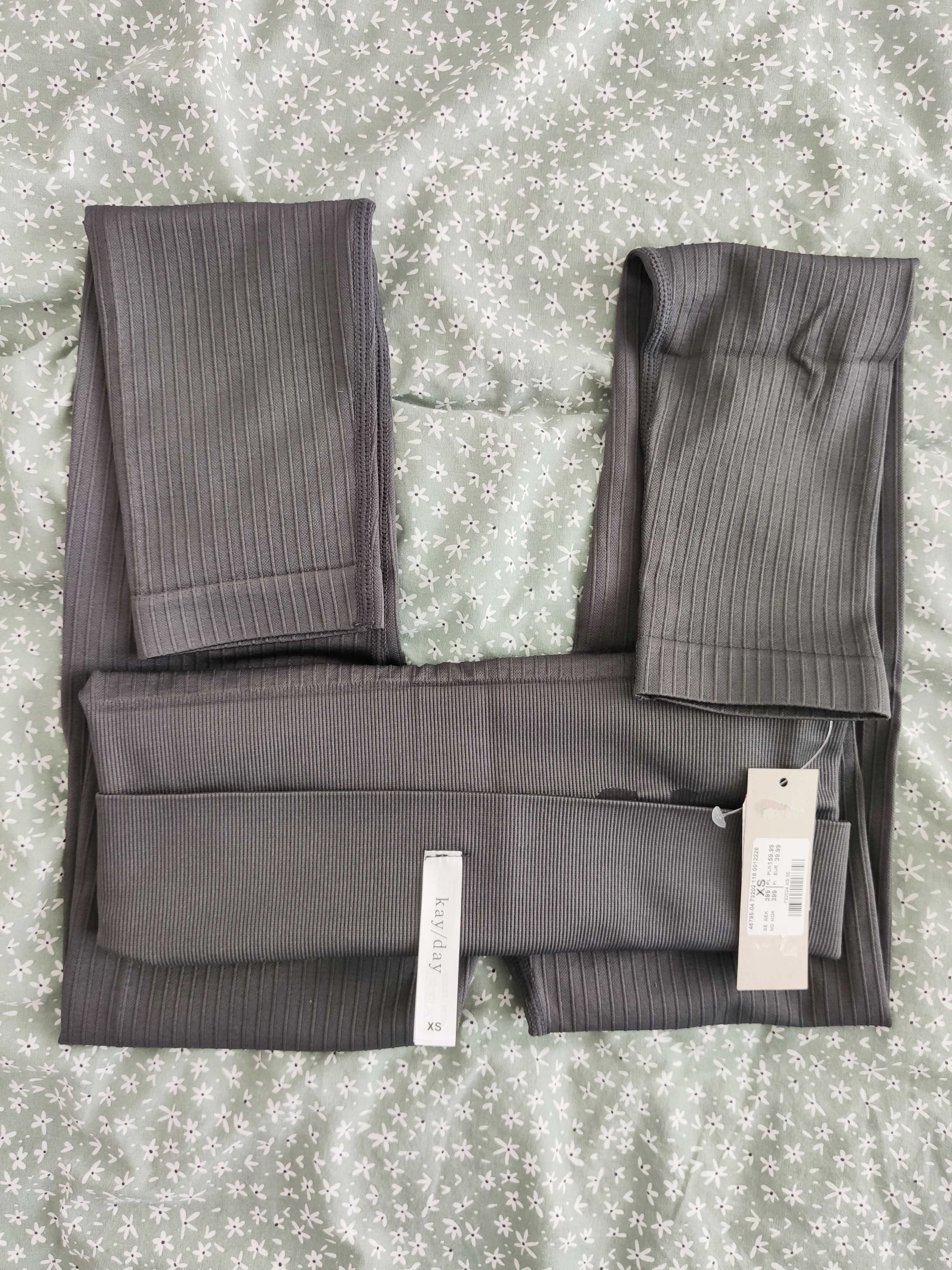 Kay day legginsy spodnie do ćwiczeń szare XS Kappahl