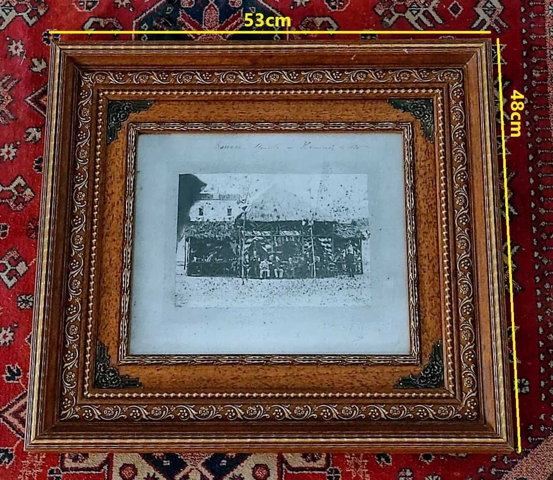 Quadro Barraca Agrícola colónia de África datada 1895
