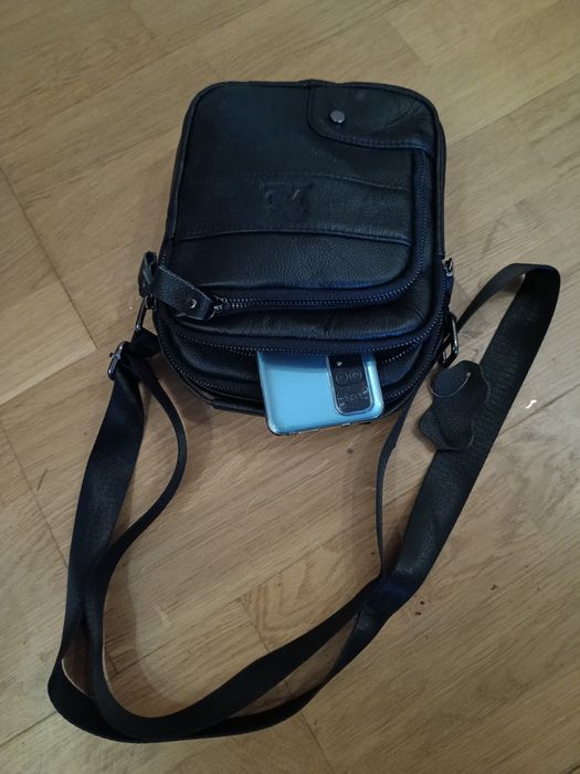 Сумка нового дизайну для чоловіків LAOSHIZI LUOSEN з натуральної шкір