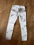 Spodnie marmurki Zara slim fit 40 L woskowane