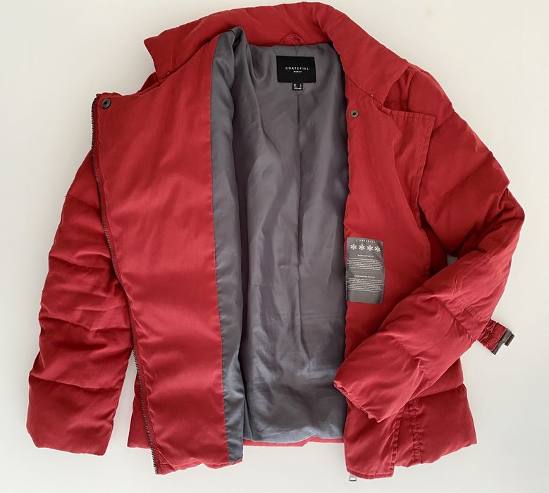 Blusão bordeaux de penas "Cortefiel"