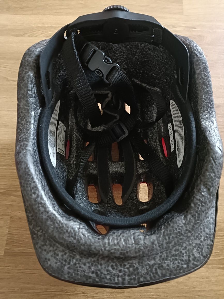 Kask rowerowy dziecięcy profex czerwony w serca 52-56 cm