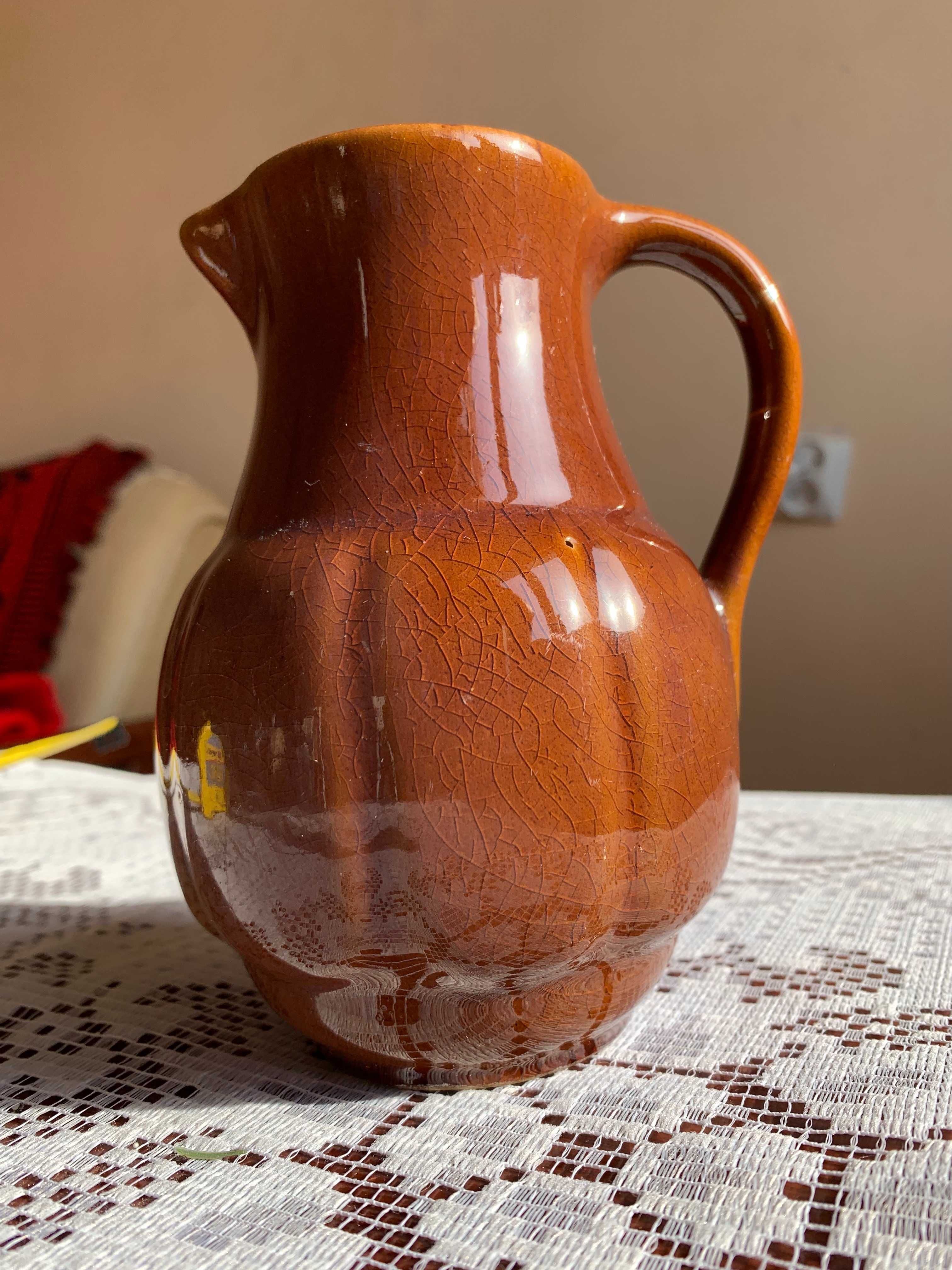 Dzbanek Porcelit - Brązowy Vintage PRL