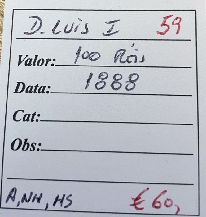 Moeda 100 Reis D LUIS I - 1888