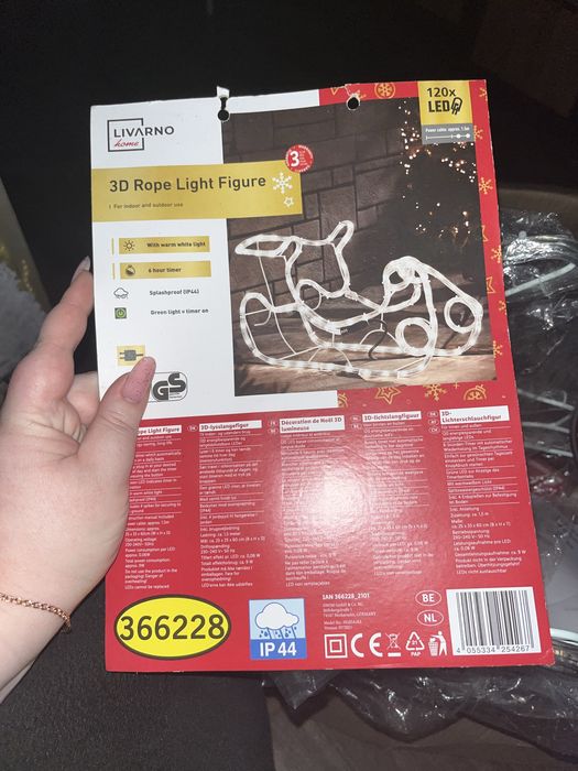 Сані новорічні вулична інсталяція melinera led фігура санчата