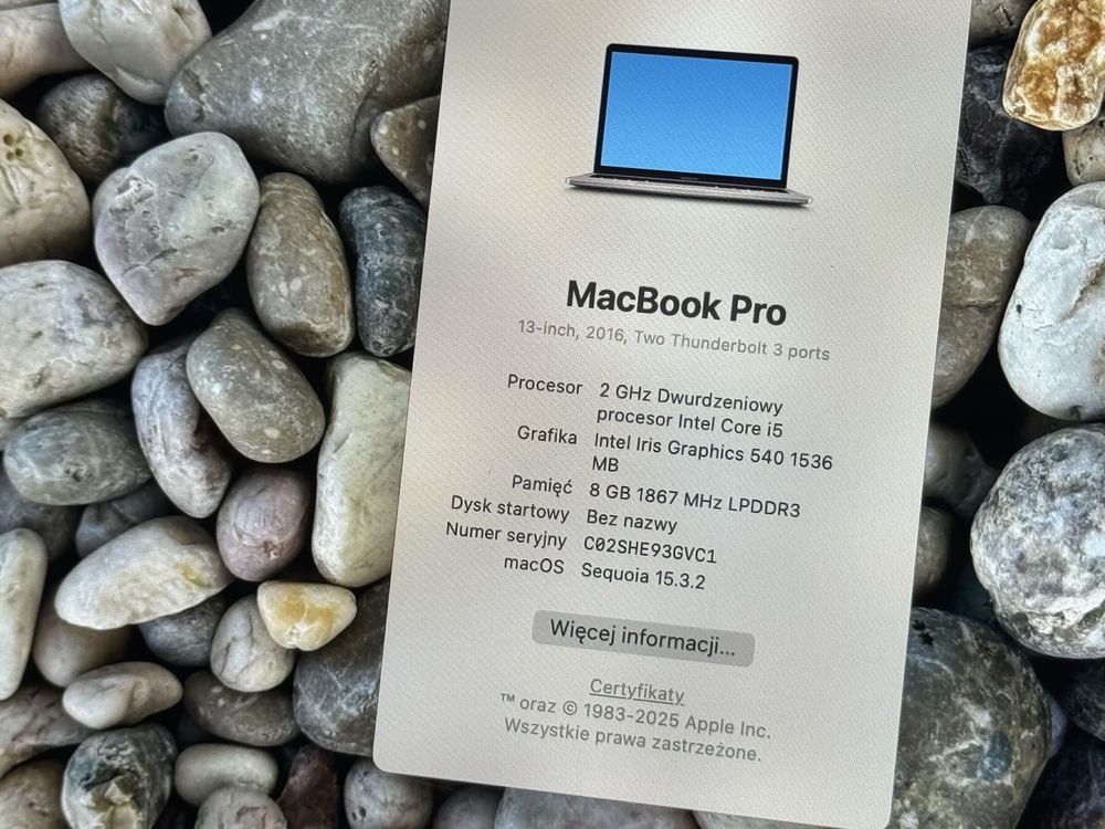 MacBook Pro 13”  2016 – bardzo dobry stan