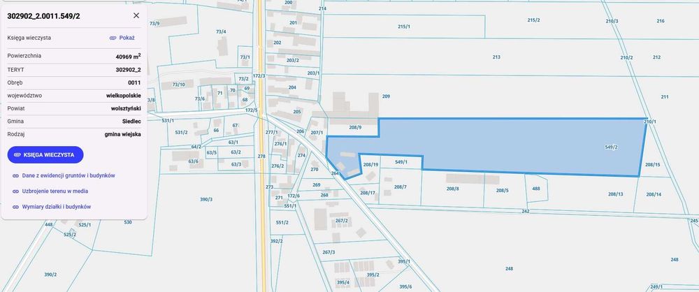 działka orna z zabudowaniem