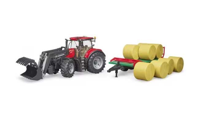 U03198 - Ciągnik Case Optum 300 CVX z ładowaczem czołowym i przyczepą