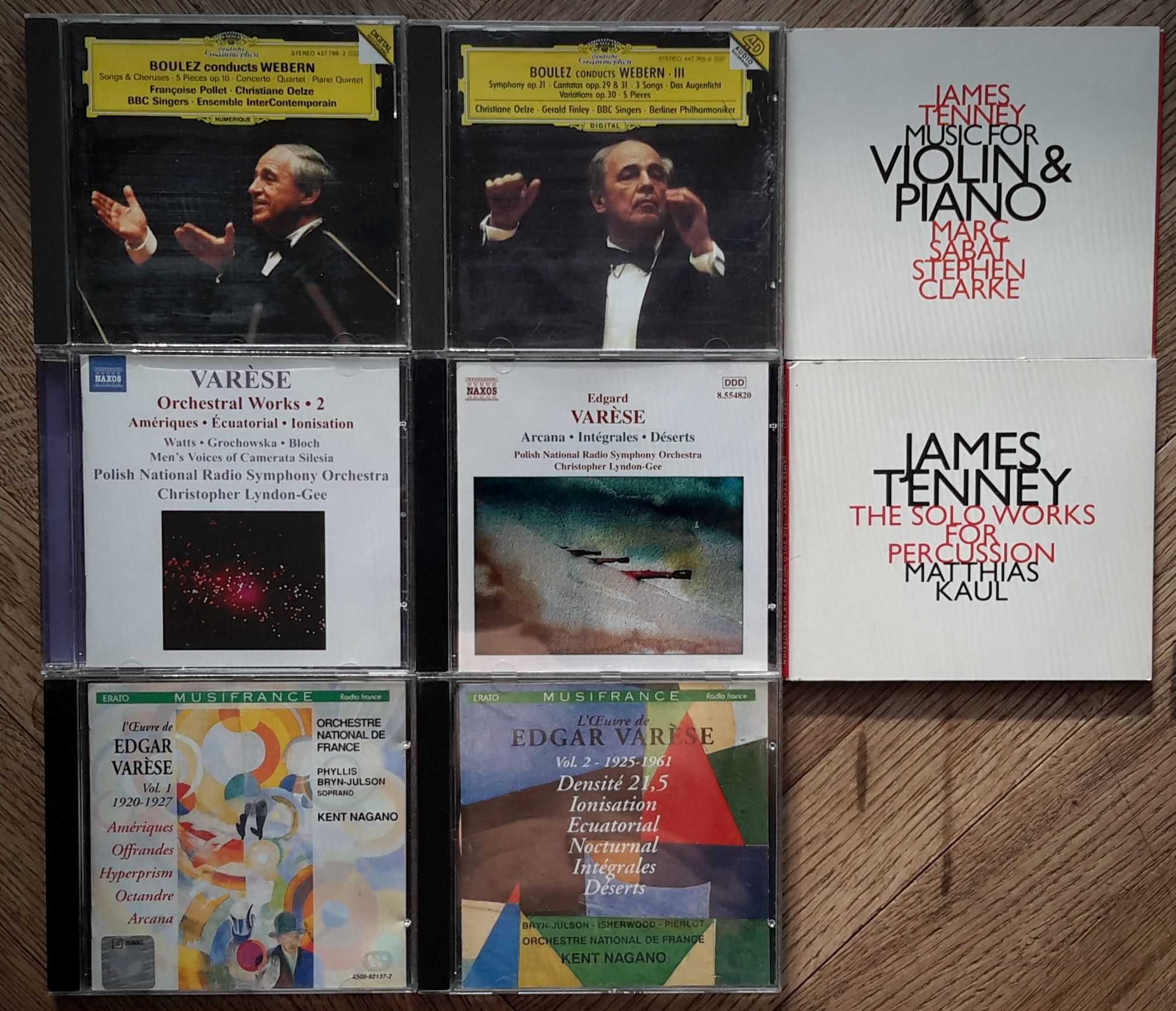 James Tenney, Edgard Varese, Anton Webern na CD