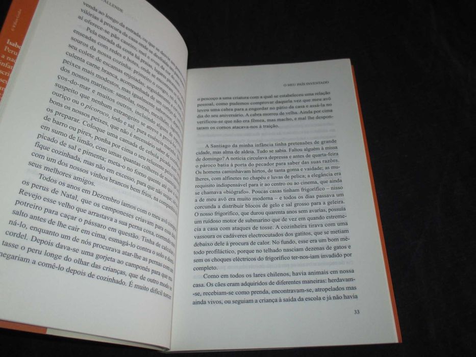 Livro O meu país inventado Isabel Allende