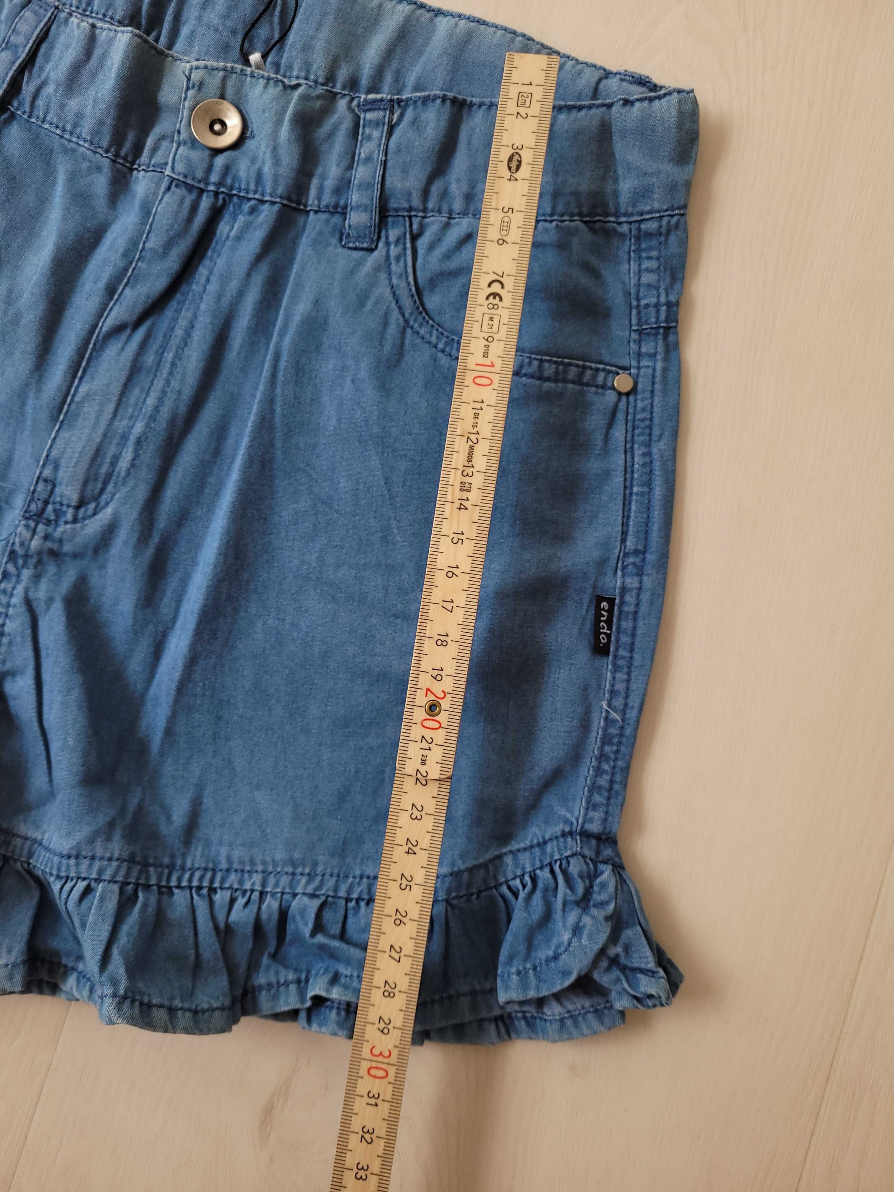 NOWE krótkie spodenki szorty jeans ENDO 146 cm 10-11