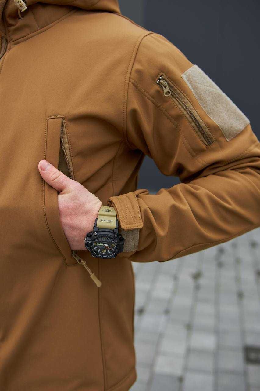 Тактична військова демісезонна куртка Softshell - на флісі