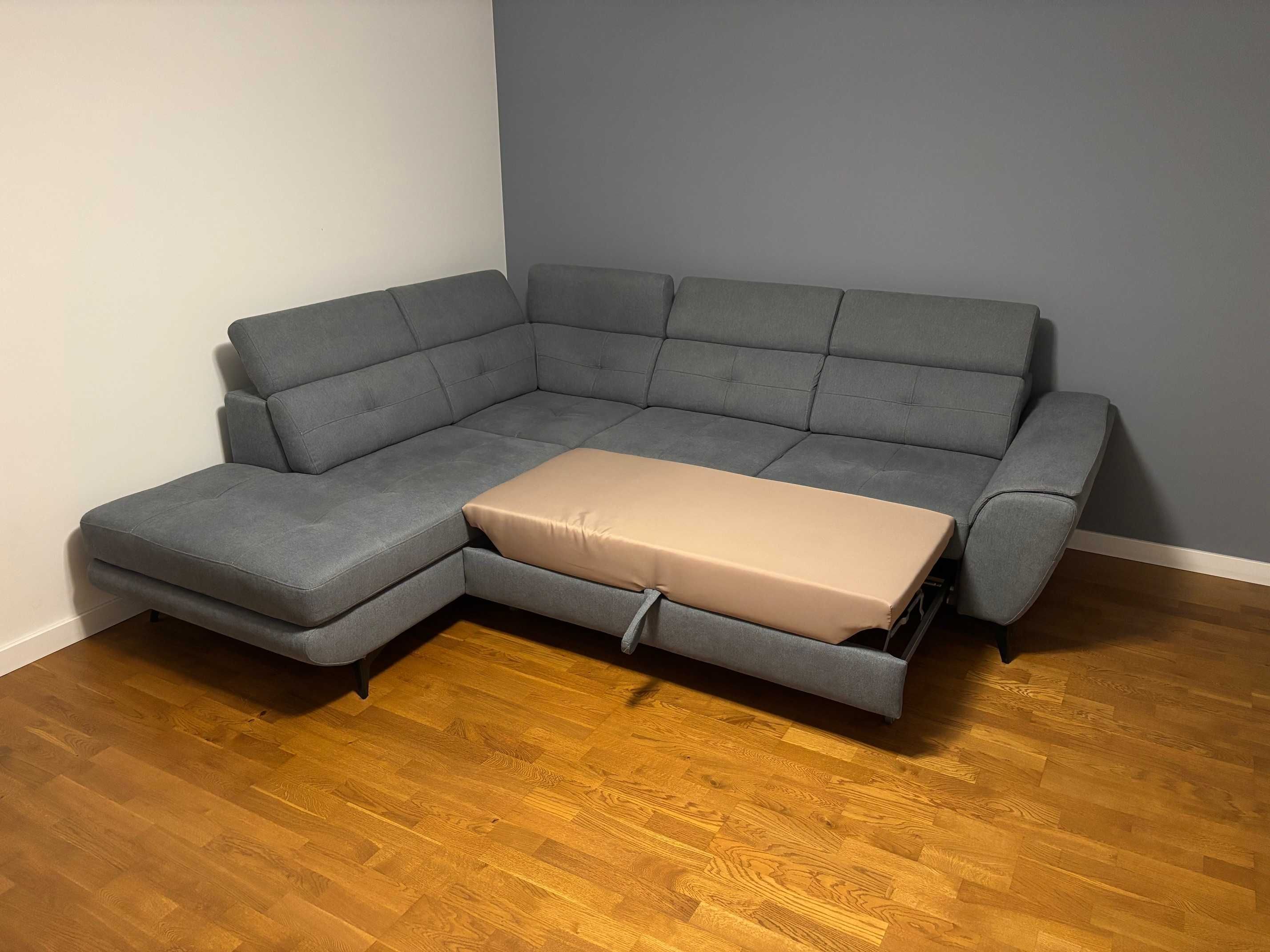 Narożnik SERGIO z funkcją spania, sofa wersalka. INSTILO