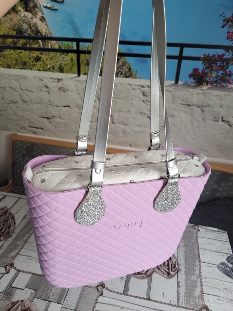 Obag mini Matelasse / pikowany Orchidea
