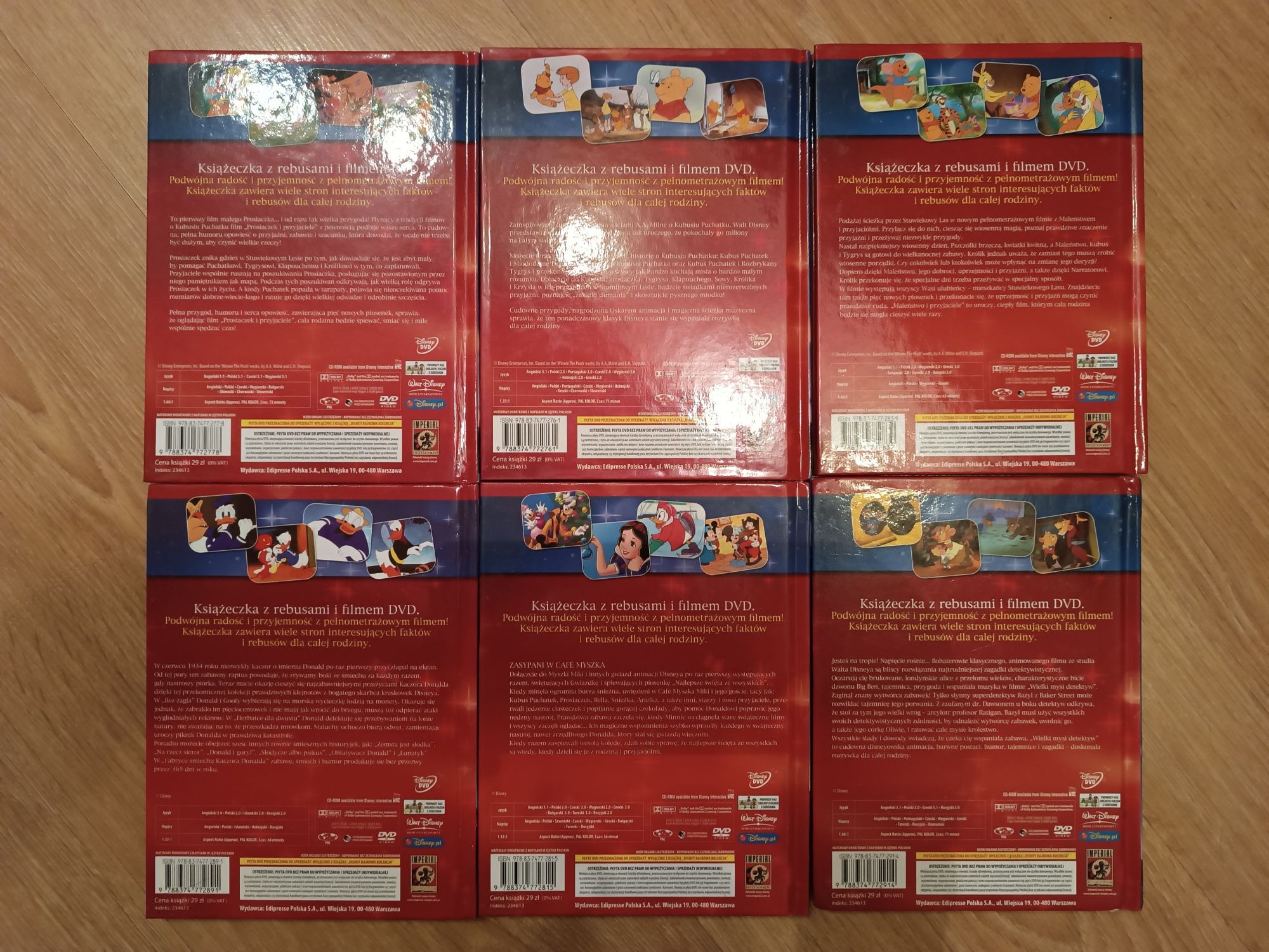 Kolekcja 6 x bajki na DVD - BAJKOWA KOLEKCJA Disney:
1 x Mickey - Magi