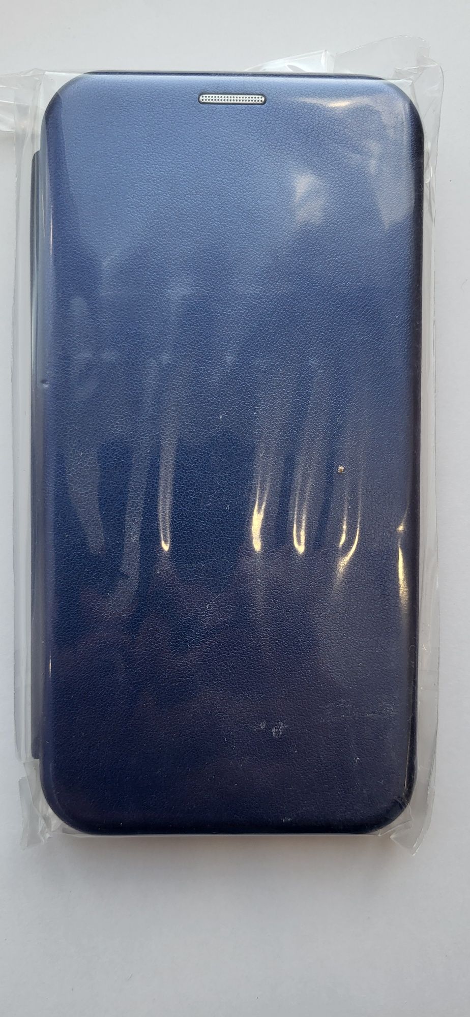 Futerał zamykany bocznie iPhone 15 Plus - Granatowy