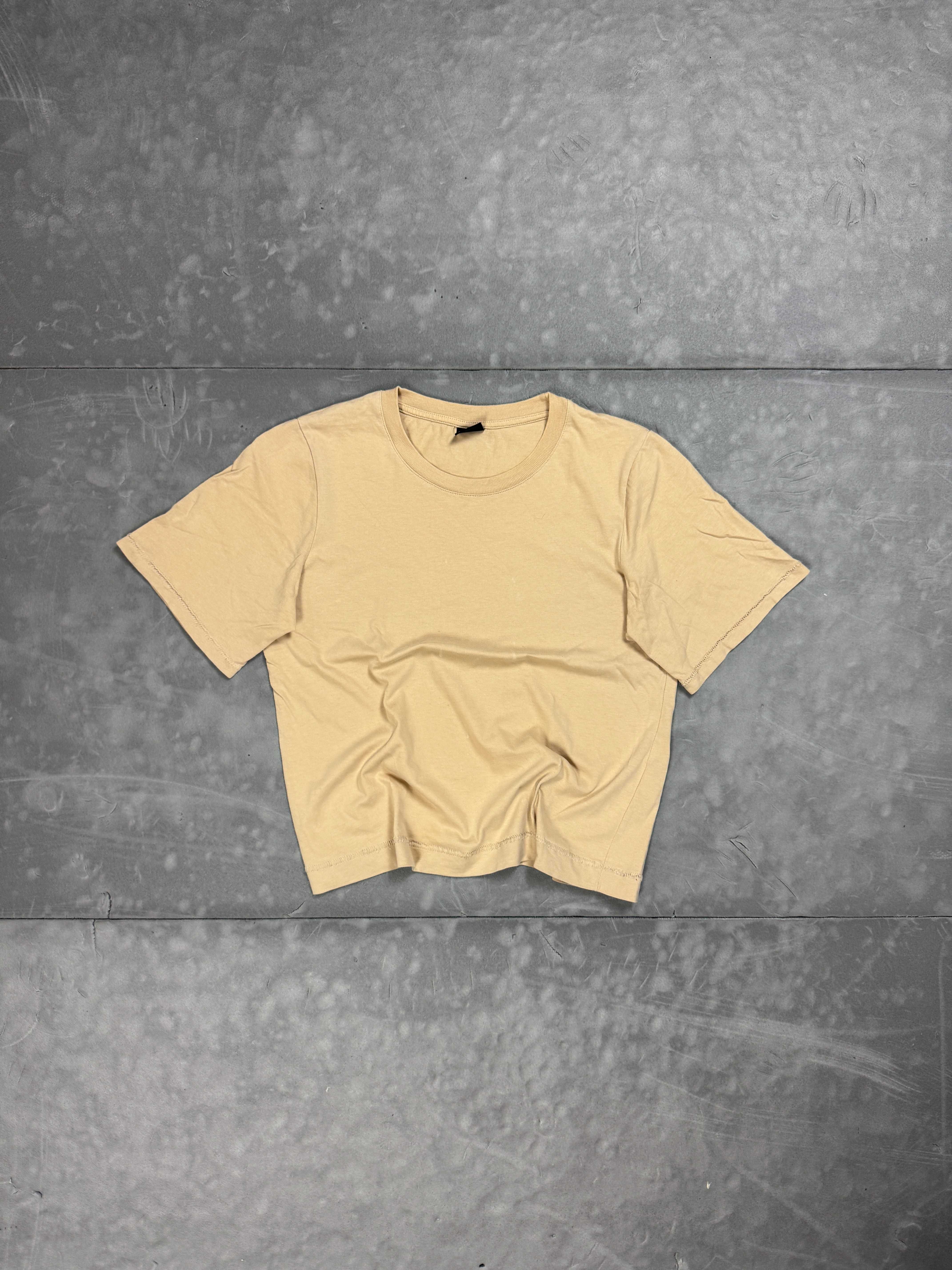 Beżowa boxy koszulka T-shirt (S) oversize streetwear retro 90s 80s y2k
