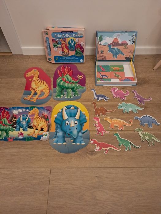 Dinozaury , Układanka magnetyczna + puzzle