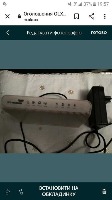 Роутер Huawei Укр.телеком в ідеалі,йде інший блок живлення,шнур мережі