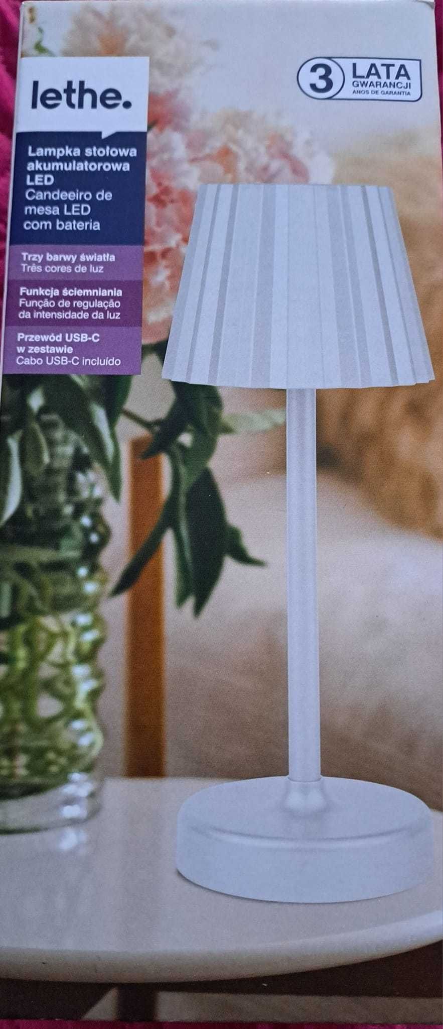 lampka stołowa Lethe nowa ładowana na usb