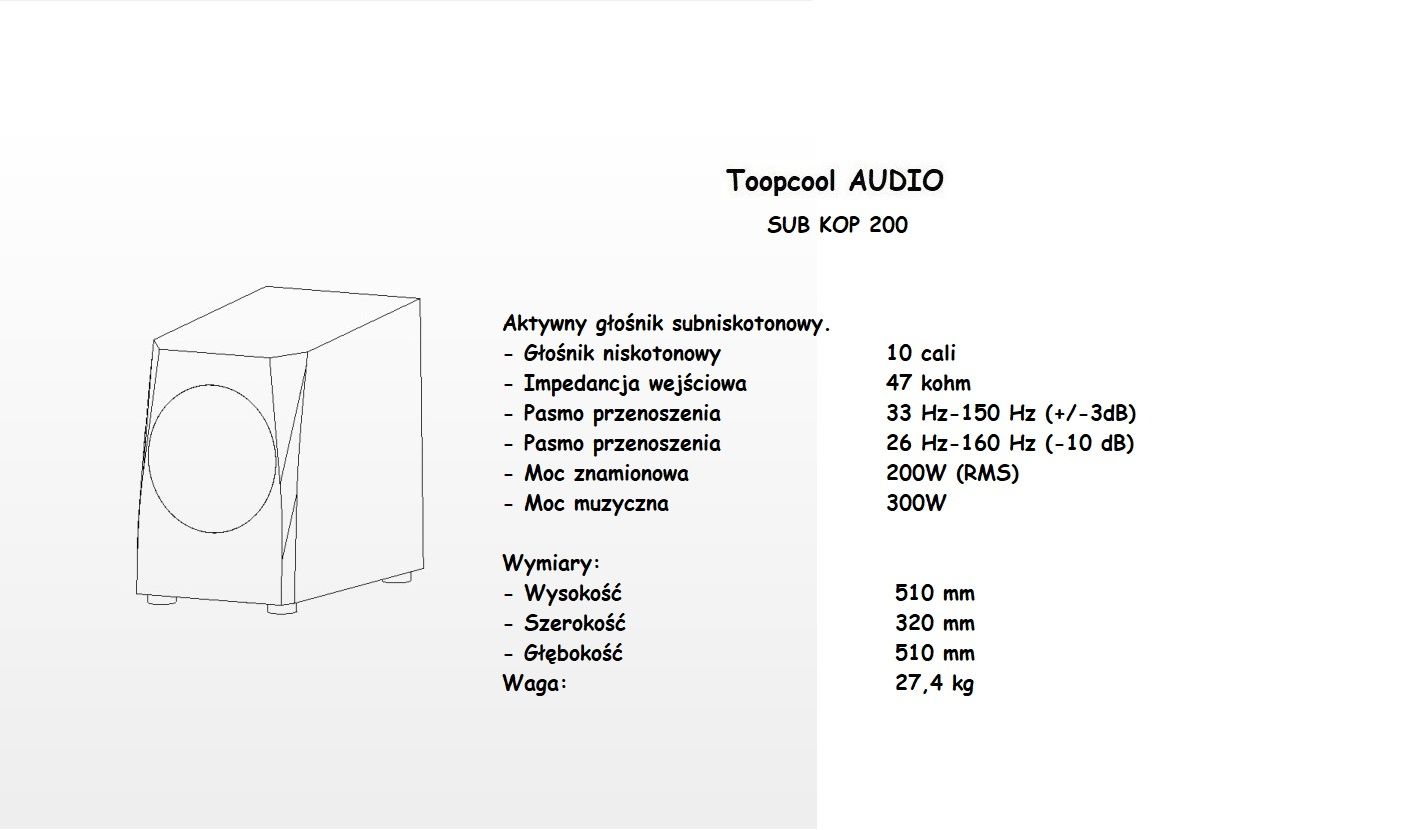 Zestaw stereo plus subwoofer