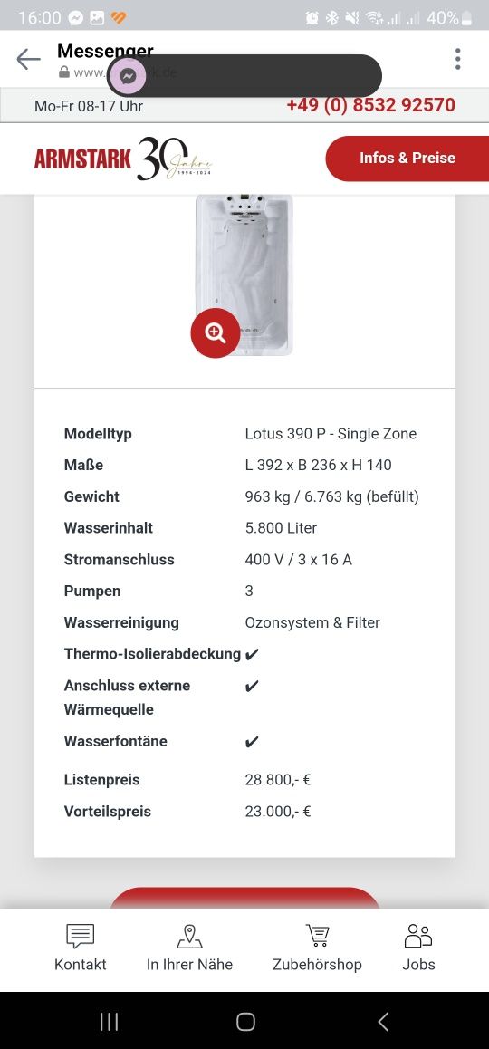 Basen z przeciwprądem armstark Sundance 400*235