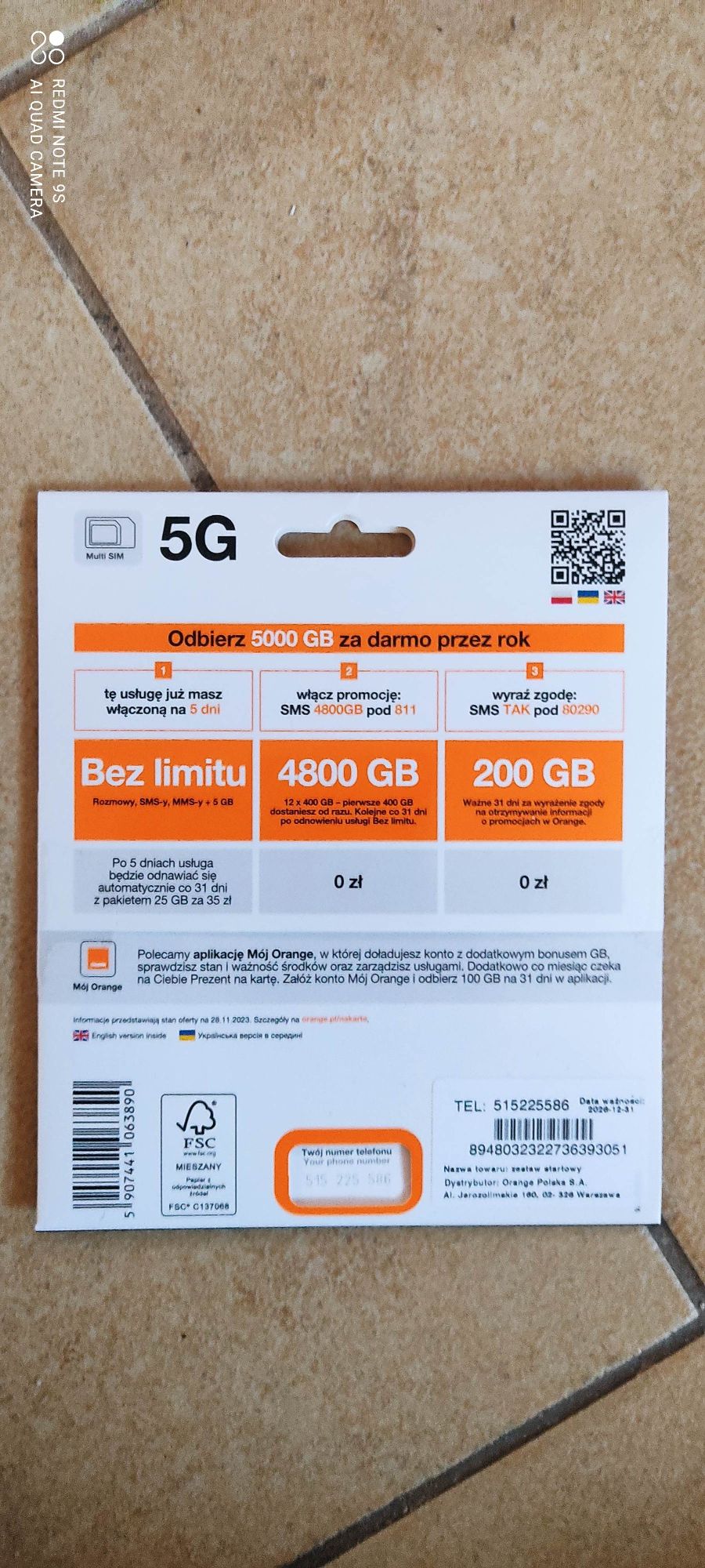 Orange 5000 gb pakiet