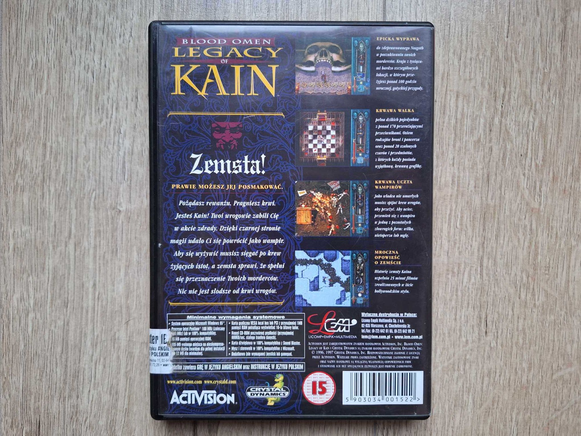 Blood Omen Legacy of Kain unikat na PC gra kolekcjonerska