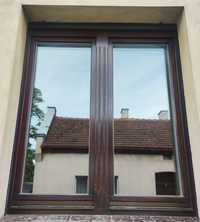 Okno drewniane z roletą