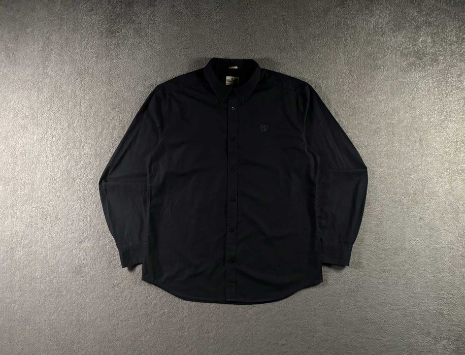 Koszula Wrangler XL Czarna Długi Rękaw Haft Vintage Bawełniana