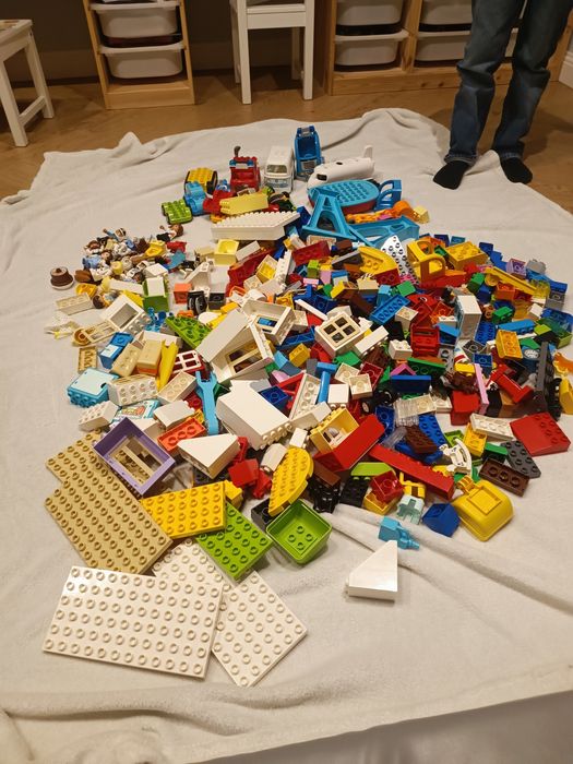 Lego Duplo mix domek, pojazdy, ludziki, zwierzęta