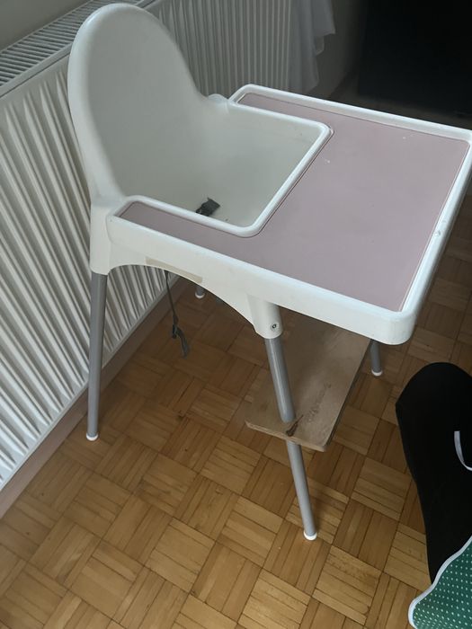 Fotelik do karmienia Ikea Antilop + podnozek + podkladka na stolik