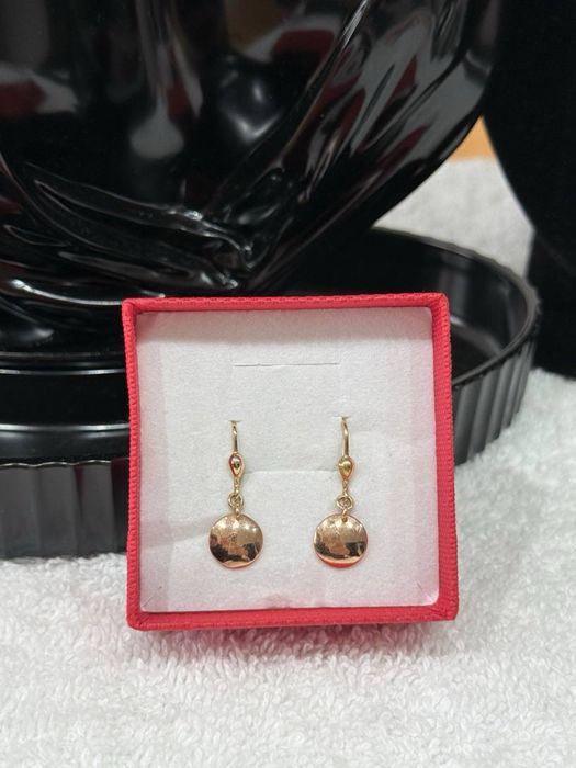 Złote kolczyki 585, eleganckie, złoto 14k, waga 2.1 g