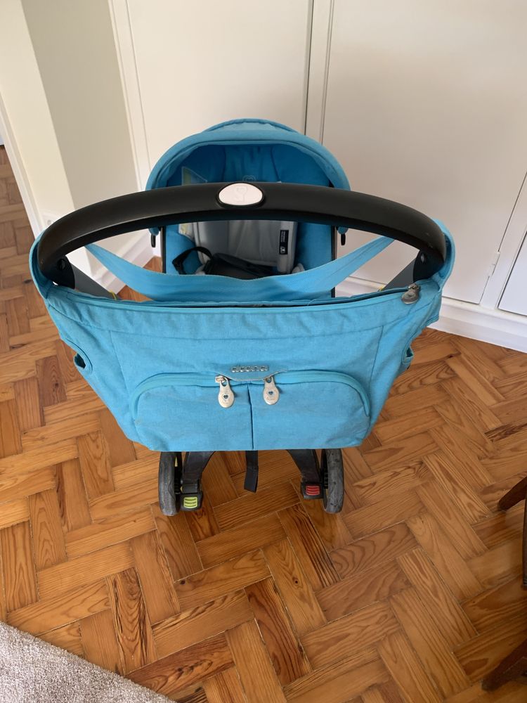 Carrinho bebe doona com isofix e acessorios