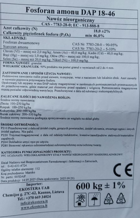 DAP 18x46 Polidap Fosforan