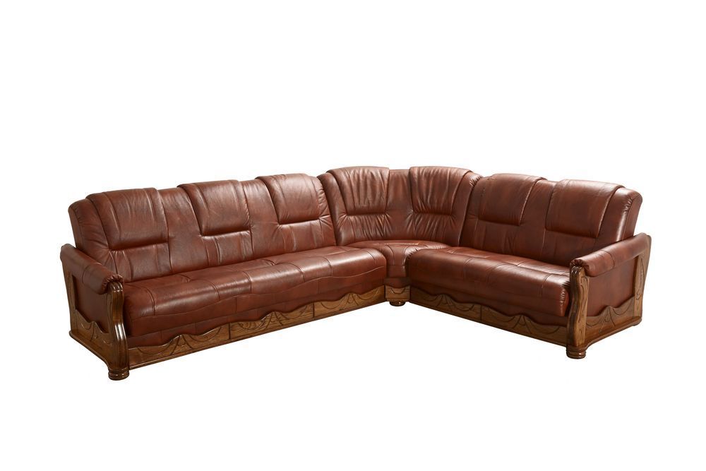 Narożnik wersalkowy skórzany 3/2 KOMFORT skóra naturalna/dąb PRODUCENT