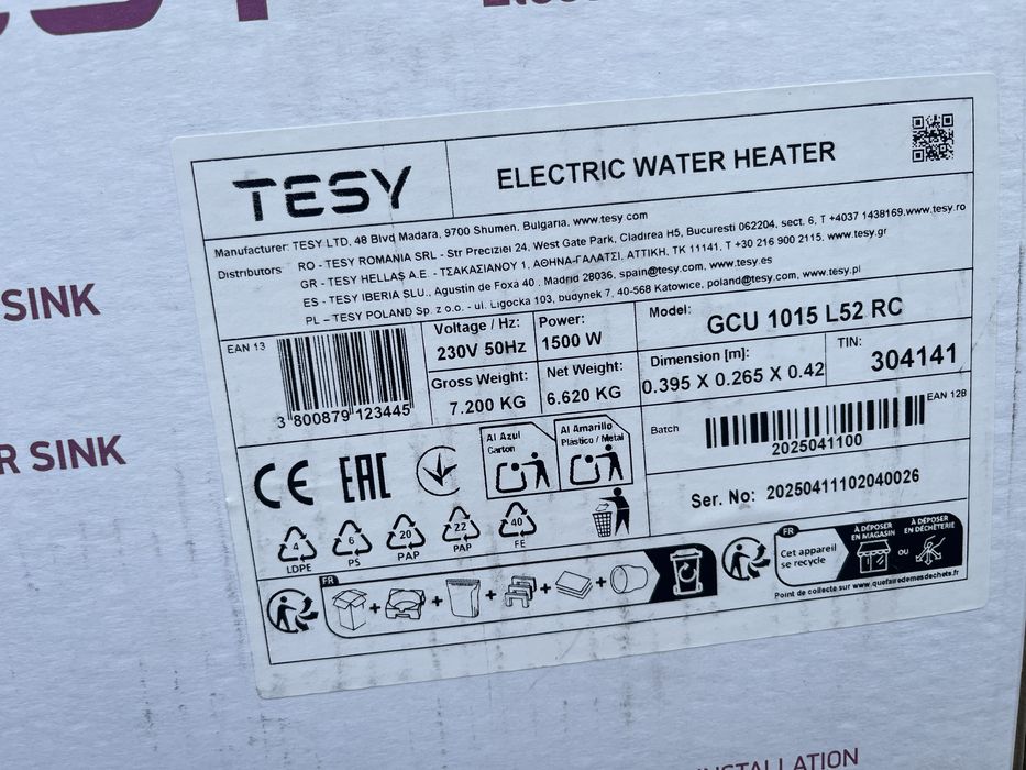 Podgrzewacz wody 10l nierdzewny