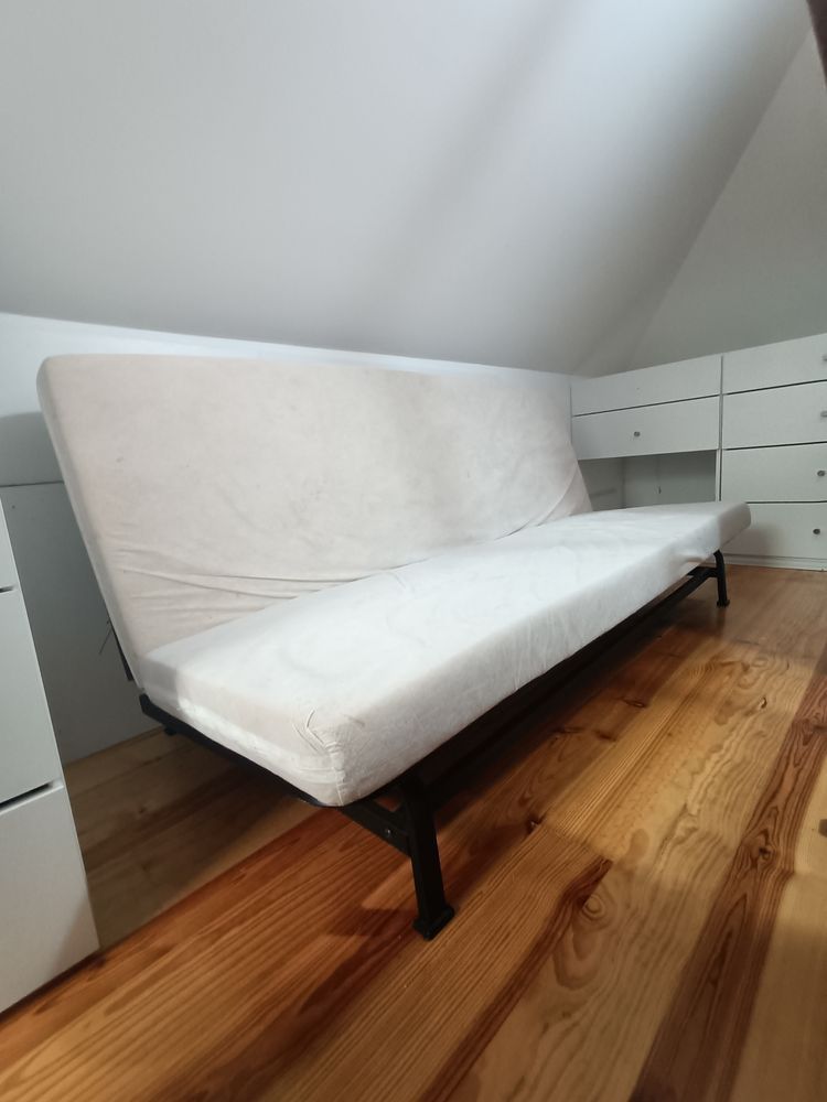 Sofá cama IKEA branco com forra amovível e lavável