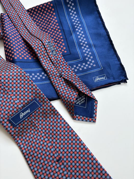 Краватка (галстук)+хустинка Brioni Оригінал