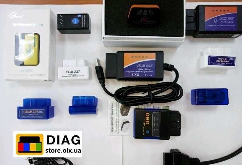 OBD2 Автосканер ELM327 Версия 1.5/2.1 Bluetooth/WiFi! ЕЛМ327!