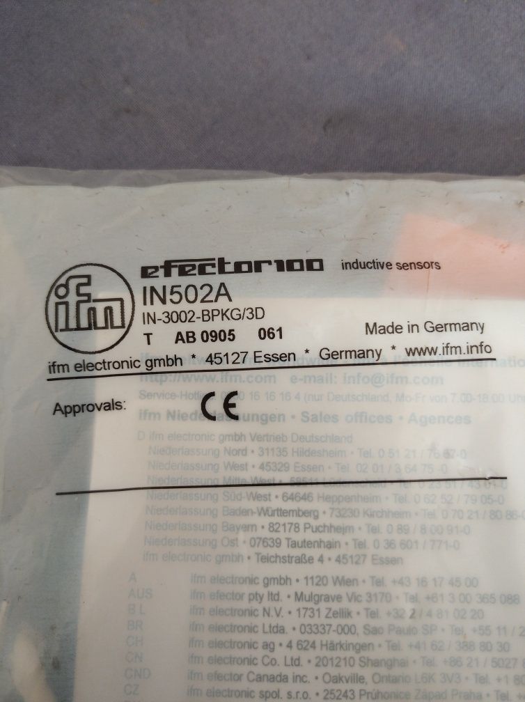 Sensor Indutivo, ifm efector100 IN502A