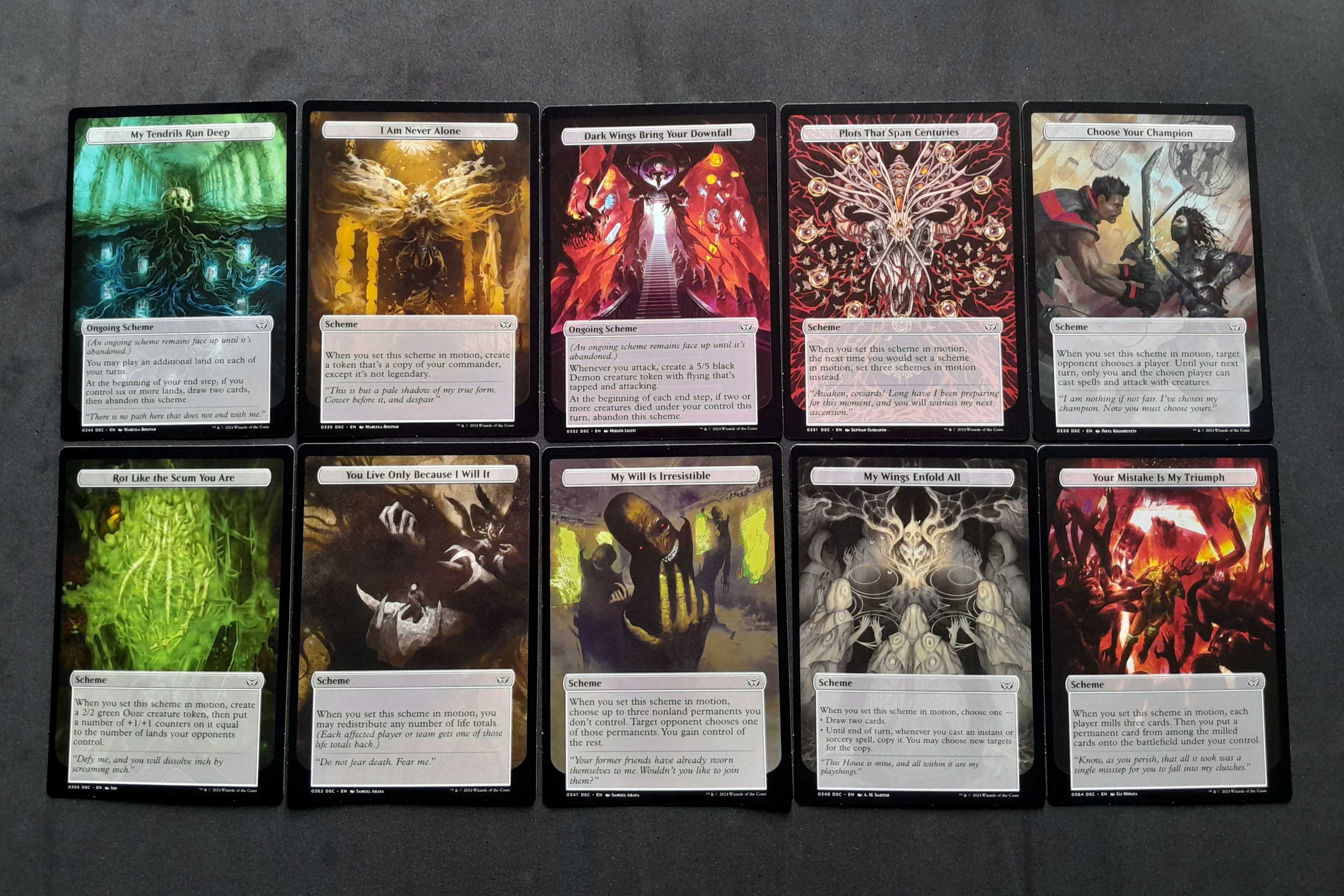 MTG- 71 Rares+50 Foils+ Set Scheme Cards+ Art Cards+ Dados
