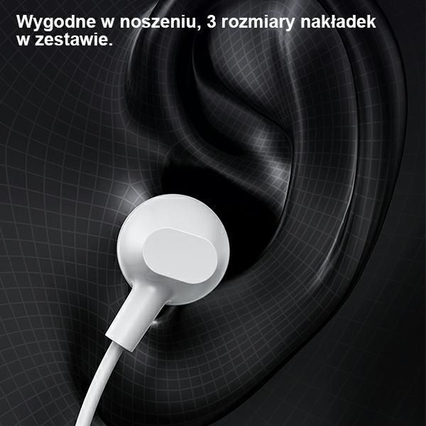 Słuchawki douszne stereo USAMS EP-47 Biały 1,2m