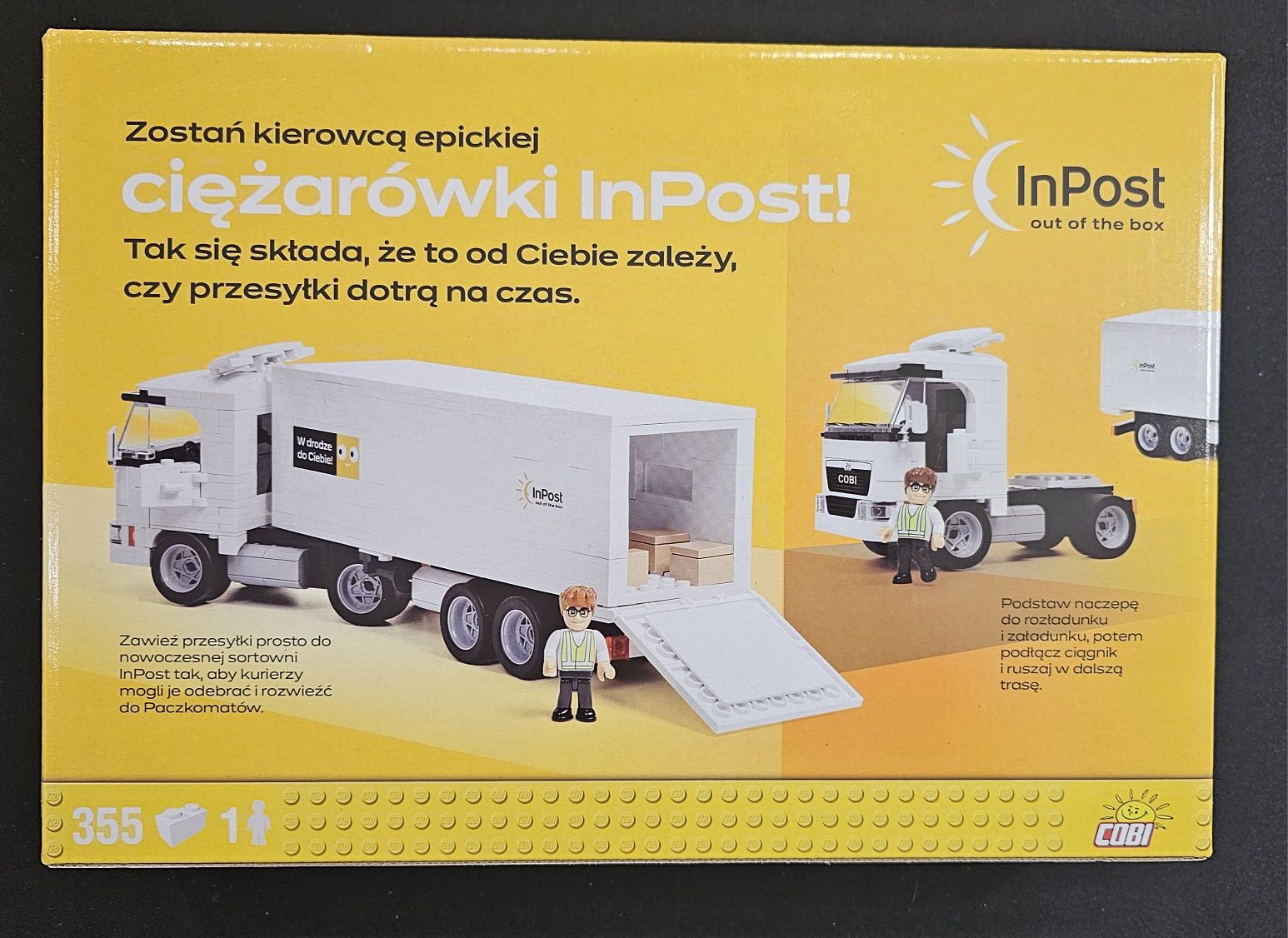 Klocki cobi ciężarówka inpost