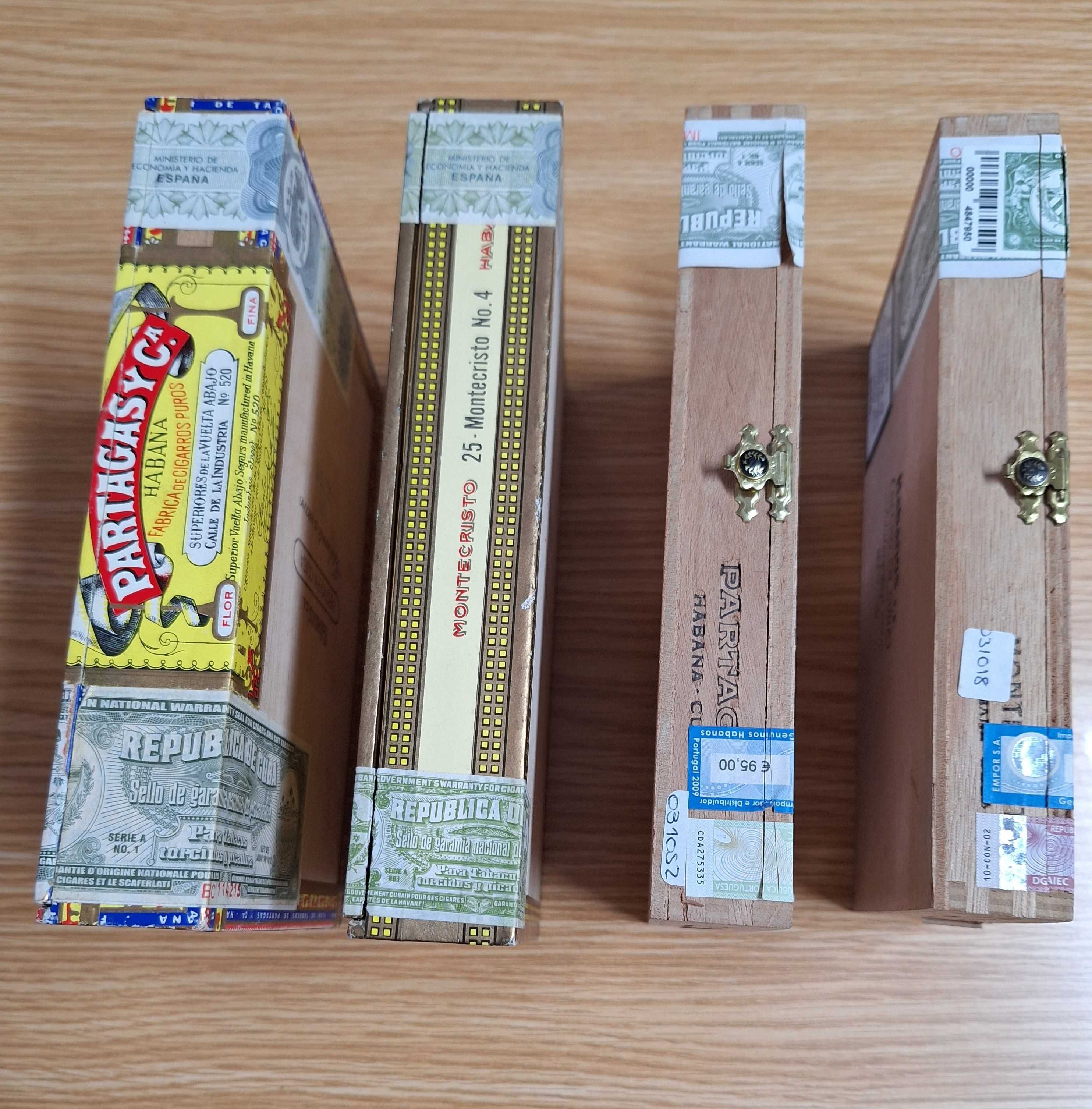 Lote de 4 Caixas de Charutos Vazias-Partagas e MonteCristo