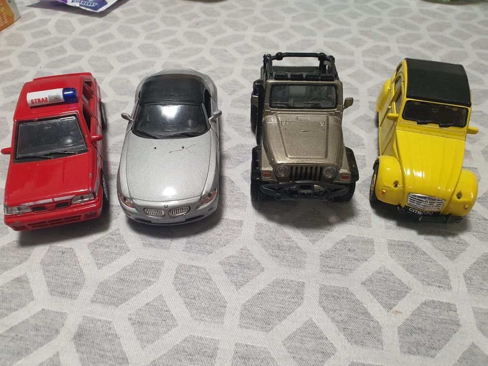 Welly Citroen i BMW Polonez straż Jeep