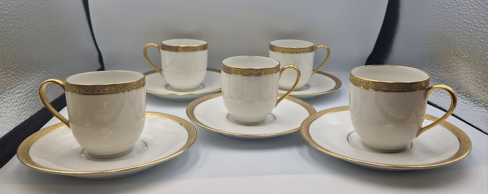 Filiżanki do kawy, Limoges Francja, 5 sztuk