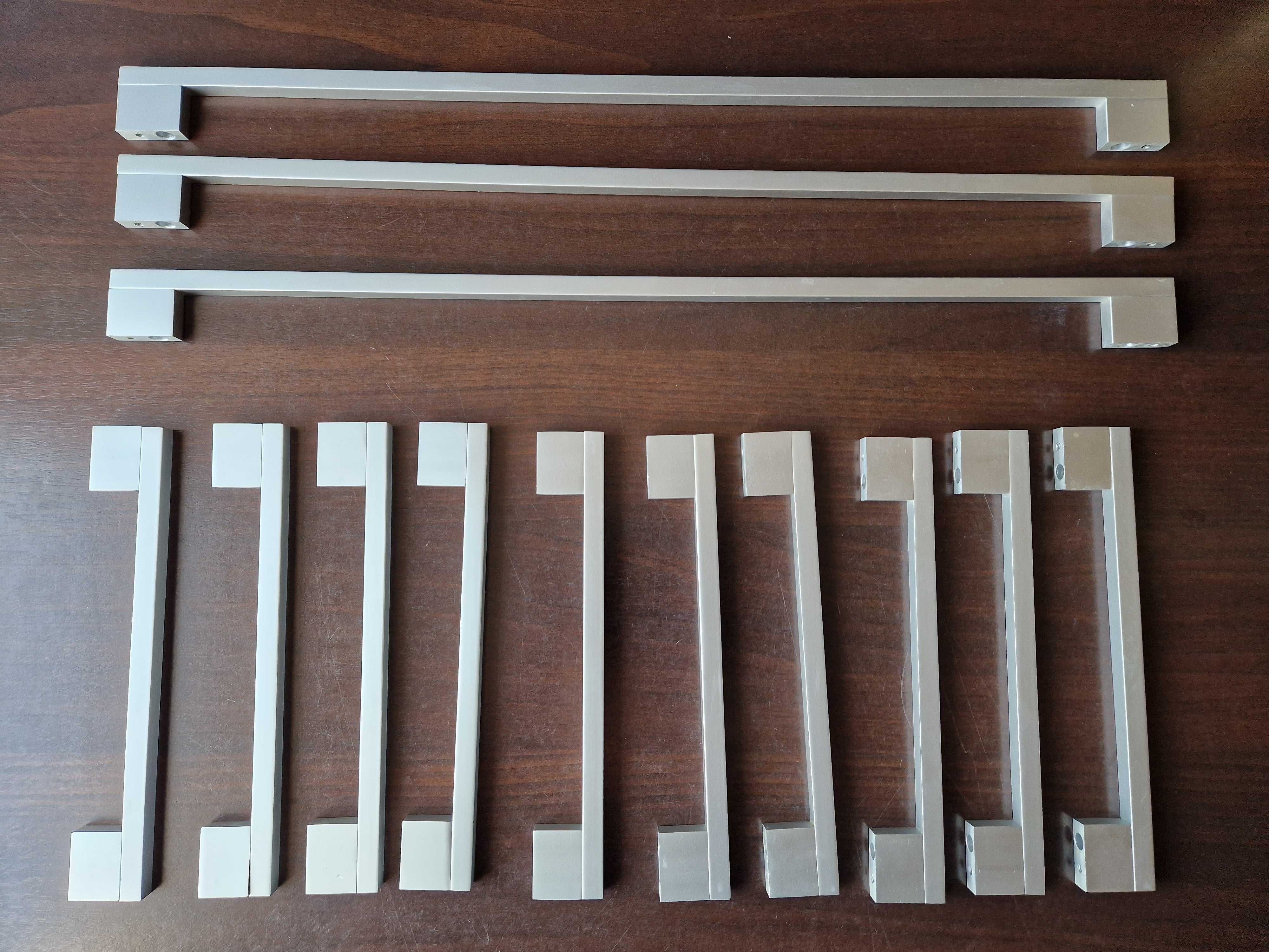 relingi do mebli, stalowe mat, rozstaw: 192mm (10szt) i 480mm (3szt)