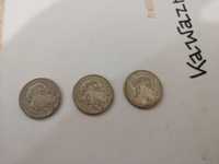 3 monety dwu złotowe(głowa kobiety) roczniki 1932, 1933, 1934